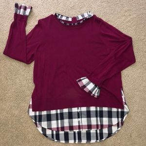 Lavender and Flannel Crown and Ivy Shirt